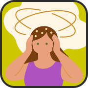 イラスト：メンタルヘルスと脂肪の関係